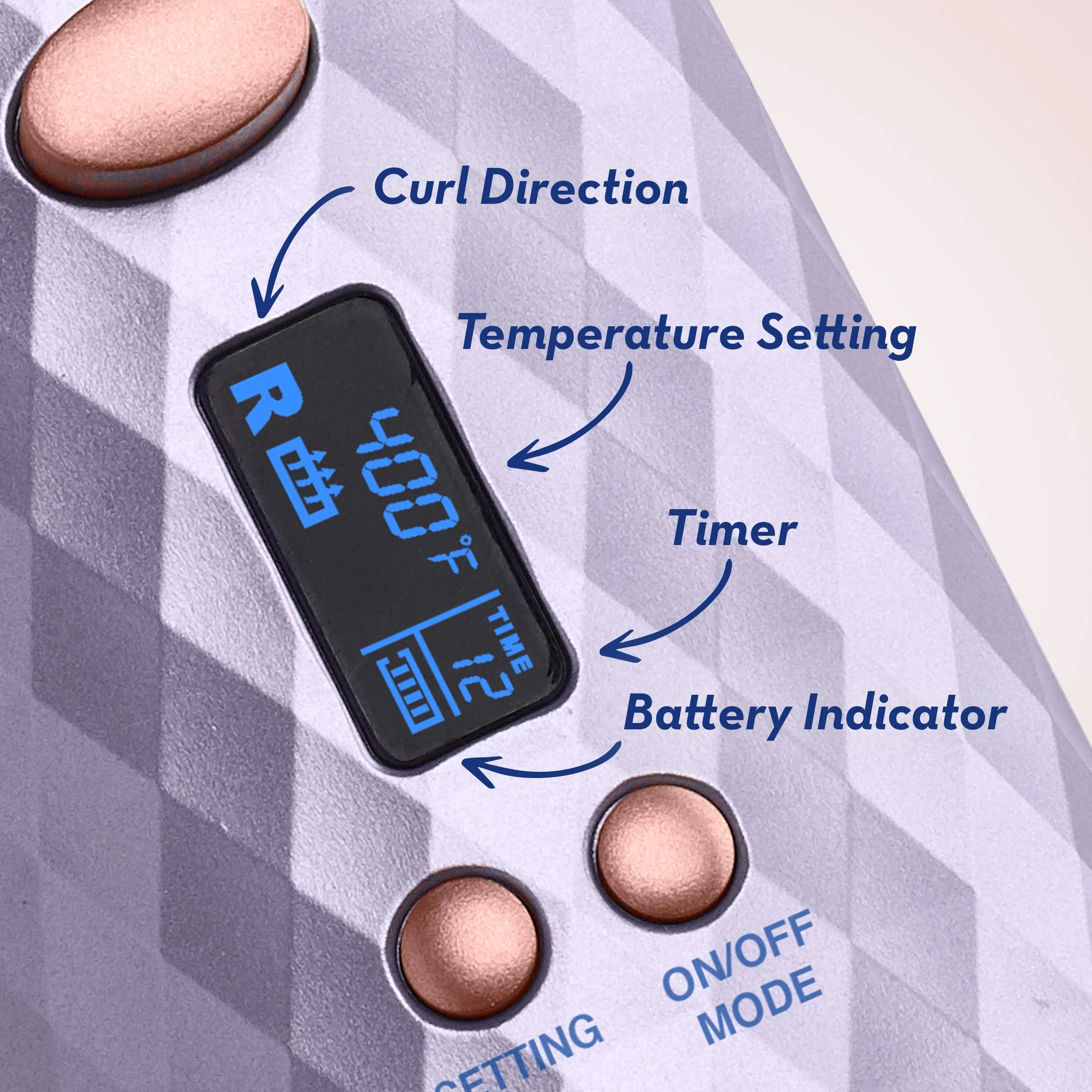 Portable Automatic Hair Curler, Ceramic Rotating Wireless Auto Curling Iron Wand,  Portable USB Rechargeable Spin Curler for Hair Styling (Purple)